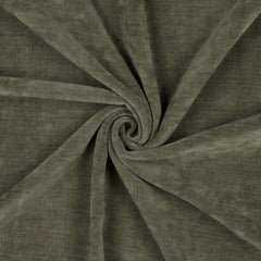 Dubbel Gebreide velours sherpa- Leger Groen  - € 23 /m
