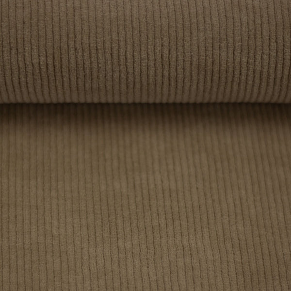 Gebreid  - ribfluweel  Beige- € 21/m