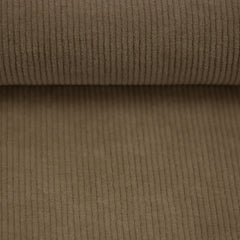 Gebreid  - ribfluweel  Beige- € 21/m