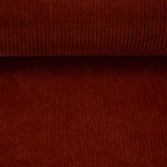 Gebreid  - ribfluweel terracotta bruin - € 21/m
