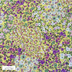 Seer sucker -  veld bloemen -  €31/m