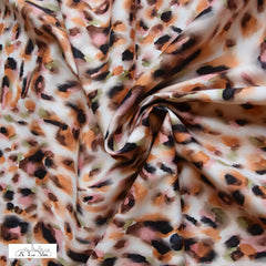 Katoen-  wazige print -  €30 /m