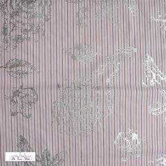 katoen- streep met  zilver print-  €37 /m