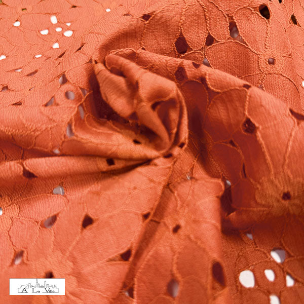 Kant -  bloemen oranje rood-  €35/m