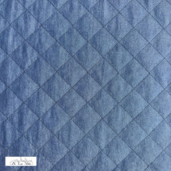 Jeans- Doorgestikt of quilted blauw-  €30/m
