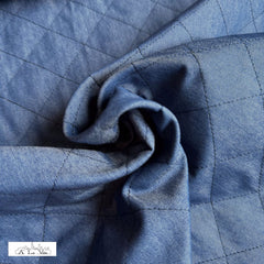 Jeans- Doorgestikt of quilted blauw-  €30/m