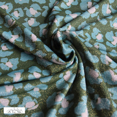 zachte jersey - abstract met glitter -  €27/m