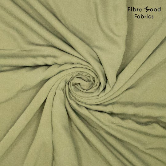 FM - Viscose tencel finished - khaki groen- € 20/m