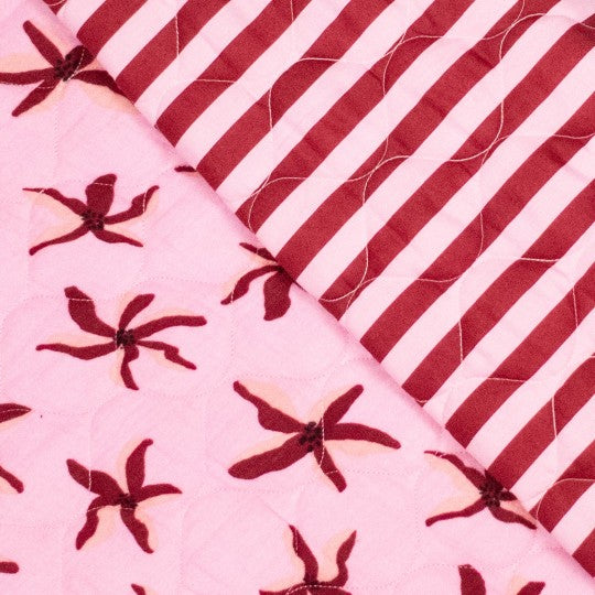 quilted - streep en bloemen -  € 27/m