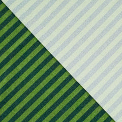 Nicky velours  - Streep donker groen-muntgroen- € 22/m