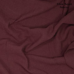 FM Double Gauze - donker bordeaux  € 12/m