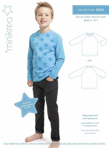 Minikrea - Raglan t shirt - 0 - 10 Jaar-  € 12