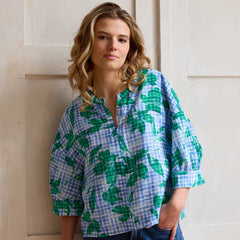 Atelier Jupe- Zacht geruite textuur-viscose -  € 26 /m