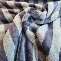 Bamboe badstof - Strepen blauw - € 20/m
