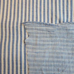 Double Gauze - Double face streep blauw - € 15/m