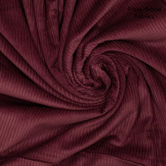 FM - Corduroy washed high low - donker bordeaux € 22,5/m