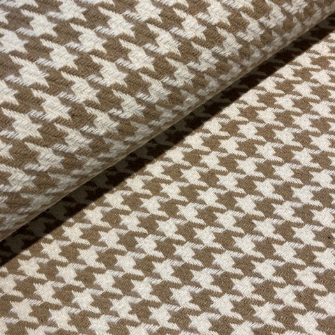 Pied de poule - Beige op wit -  € 31/m