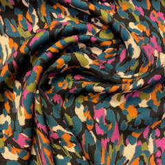 Viscose- vlekken print -  € 31/m