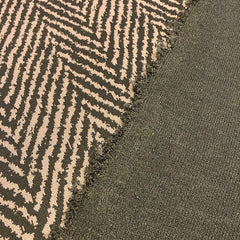 Dubbel gebreid jacquard - zwart beige -  € 33/m