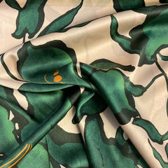 Zijde Stretch - bloemen -  €90 /m