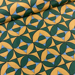 Zijde -grafisch - groen -  € 48/m