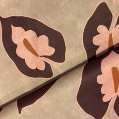 Double Face satijn - donker bordeaux en beige   €51 /m