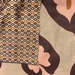 Double Face satijn - donker bordeaux en beige   €51 /m