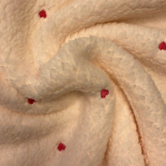 Teddy- Ecru met hartjes -  € 31/m