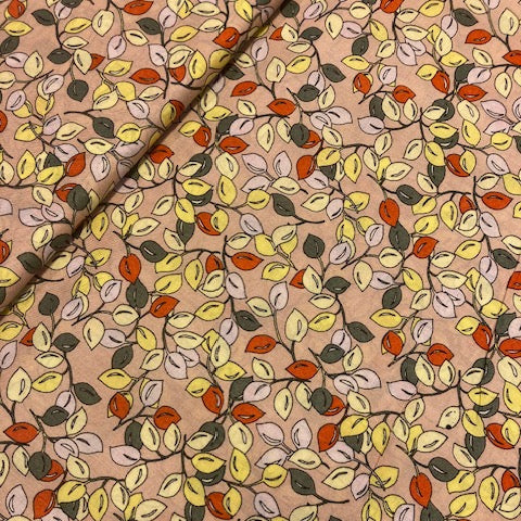 Popline  - kleine blaadjes- € 23/m