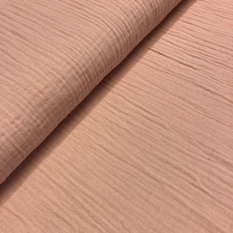 Double Gauze - oudroze- € 16/m