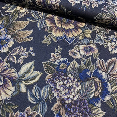 Jacquard- bloemn met glitter -  € 54/m