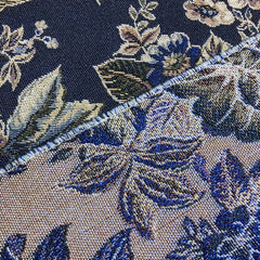Jacquard- bloemn met glitter -  € 54/m