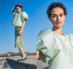 FM -  taffeta - licht groen € 14,5/ meter