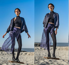 FM -  Organza blauw - € 9,5/ Meter