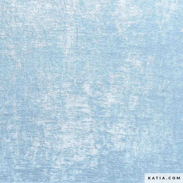 Voile Stof- Metallic aqua-  € 13 /m