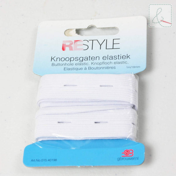 Knoopsgaten Elastiek wit -2,25 €