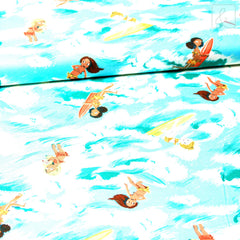 Malibu- Meisjes op surfplanken op zee  € 20/m
